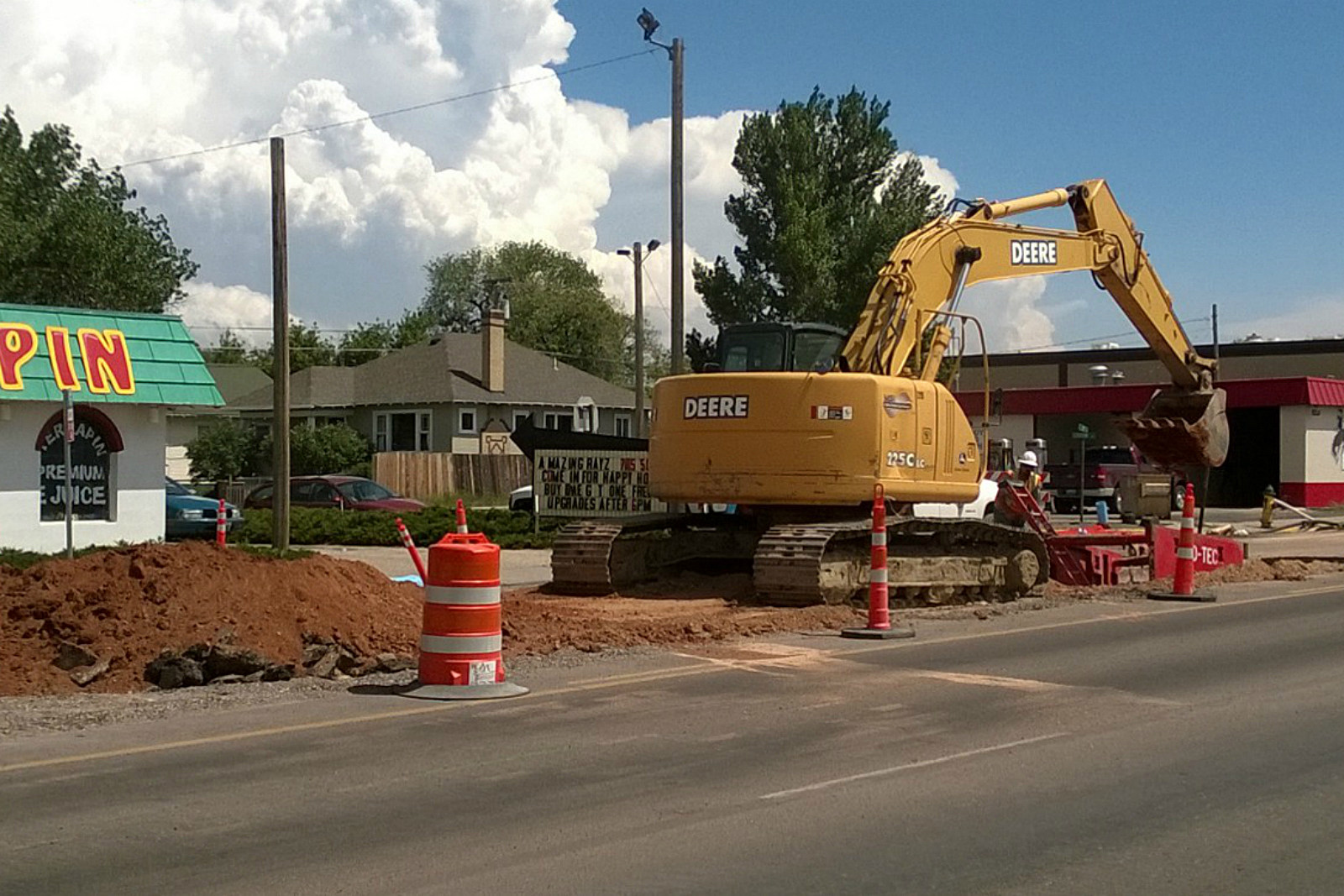Road Construction, WYDOT, 3rd Street, Laramie, 2017