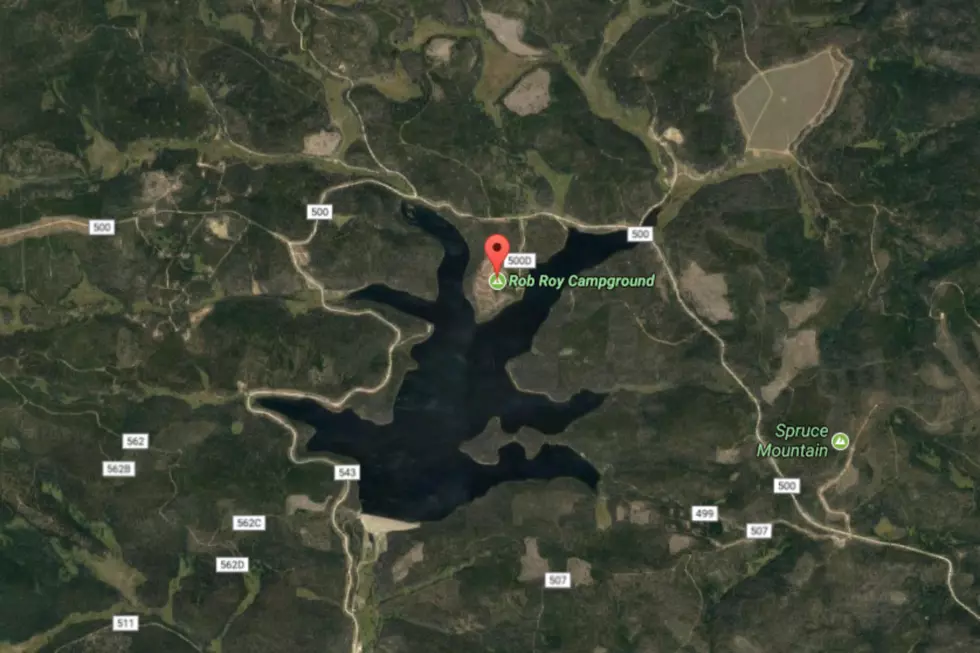 Medicine Bow National Forest, Rob Roy Reservoir, campground, Google Earth